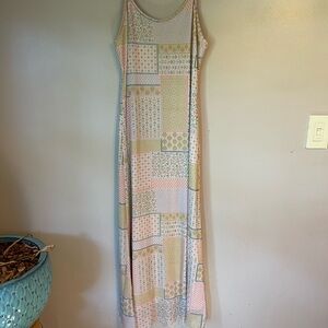 See You Monday Patchwork Maxi Dress